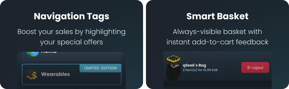 Navigation Tags and Smart Basket